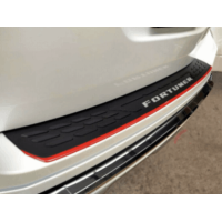 Toyota Fortuner Tailgate Step Guard Scuff Plate with Fortune Logo (Grossy Black) 2015 _ 2120